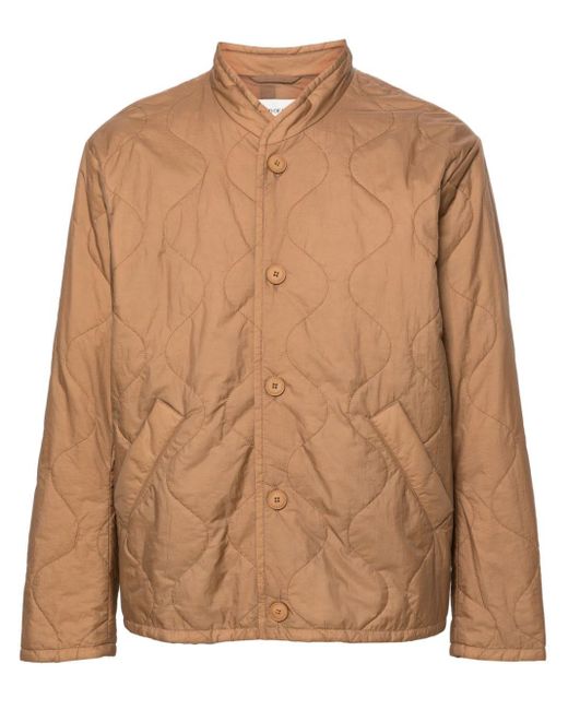 A Kind Of Guise Brown Button-down Quilted Jacket for men