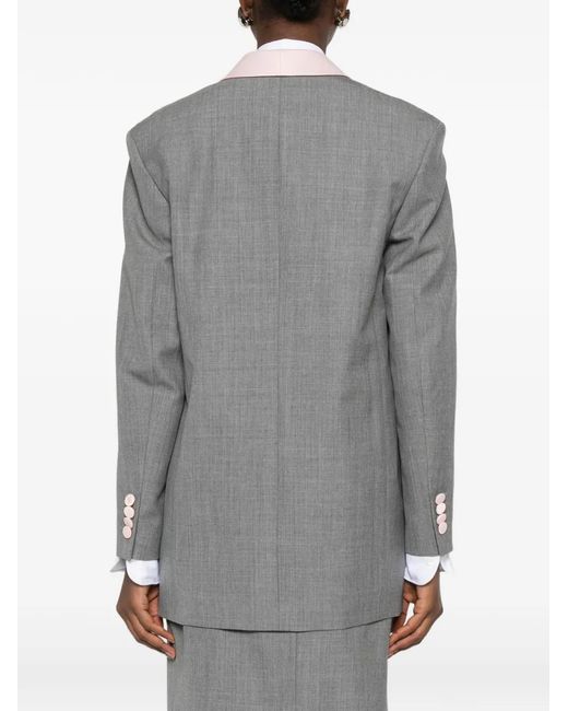 Moschino Gray Shawl-Lapel Blazer