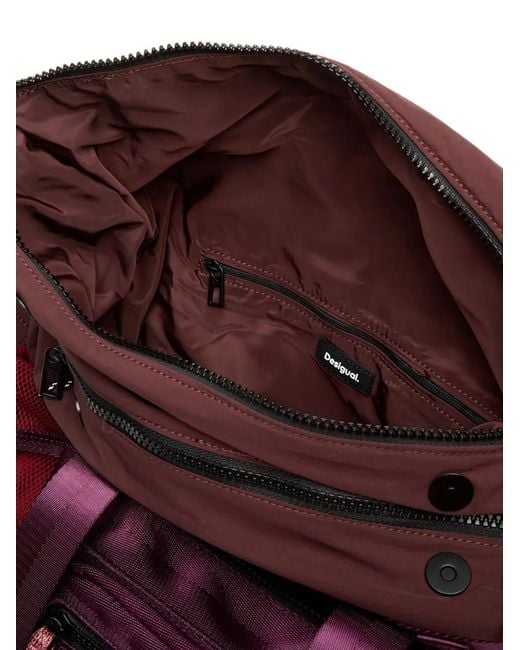 Desigual Purple Multi-Pocket Backpack