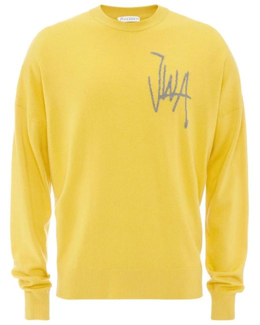 J.W. Anderson Yellow Pullover Mit Logo-Stickerei
