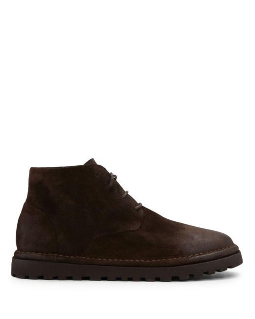 Marsèll Brown Sancrispa Alta Pomice Leather Boots for men