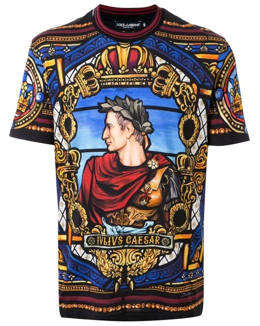 T-shirt Giulio Cesare di Dolce & Gabbana in Multicolor da Uomo