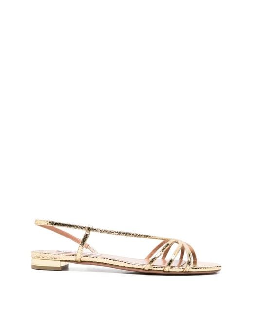Aquazzura White Talk To Me Strappy Sandals