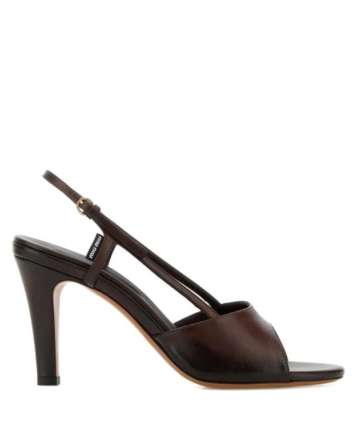 Zapatos Ayes con tacón de 85 mm Miu Miu de color Brown