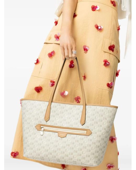 Moreau White Monaco Monogram-Pattern Tote Bag