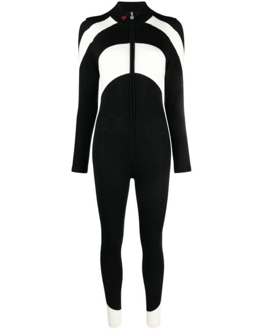 Perfect Moment Black Tignes Chevron Star-print Ski Suit - Women's - Merino