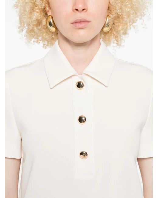 Vestido tipo polo con botones Max Mara de color White