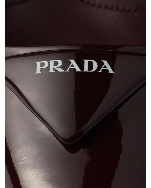 Prada Brown Patent Leather Slingback Pumps 75