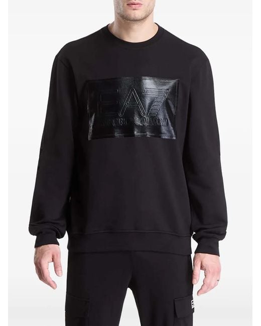 EA7 Pullover Mit Logo-Patch in Black für Herren