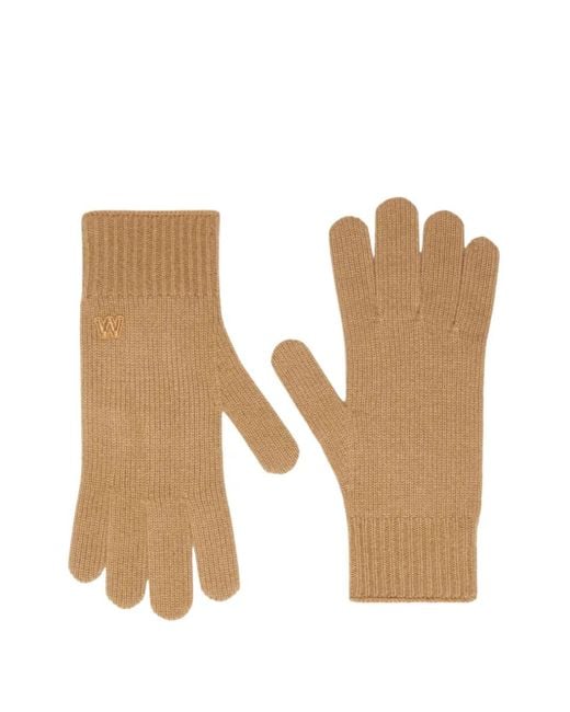 Weekend by Maxmara Natural Cashmere Logo Gloves