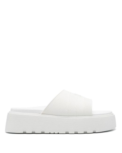 Casadei Birky Ale Slippers Met Plateauzool in het White