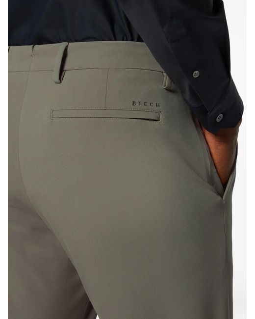 Boggi Gray Belt-Loops Trousers for men