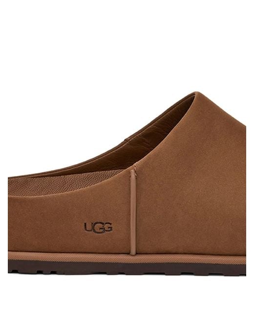 Ugg Brown Otzo Clog Leather Slippers