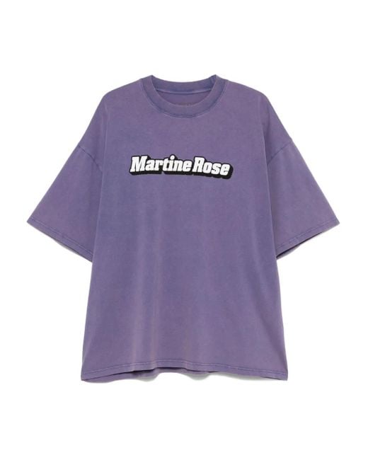 Martine Rose Purple Logo-Print T-Shirt