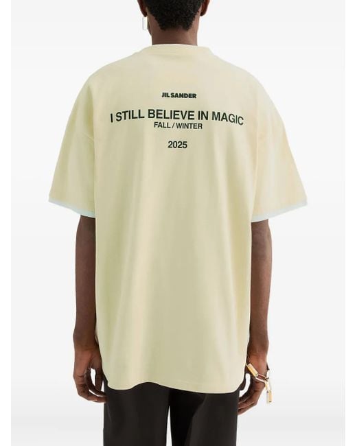 Jil Sander White Cotton Crew-Neck T-Shirt for men