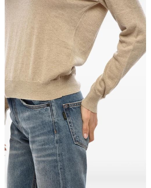 Malo Blue Crew-Neck Long-Sleeve Sweater
