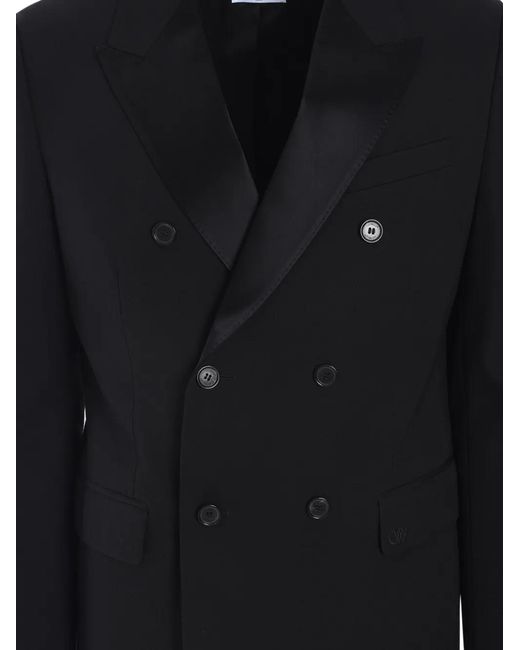 Off-White c/o Virgil Abloh Black Double-Breasted Blazer for men