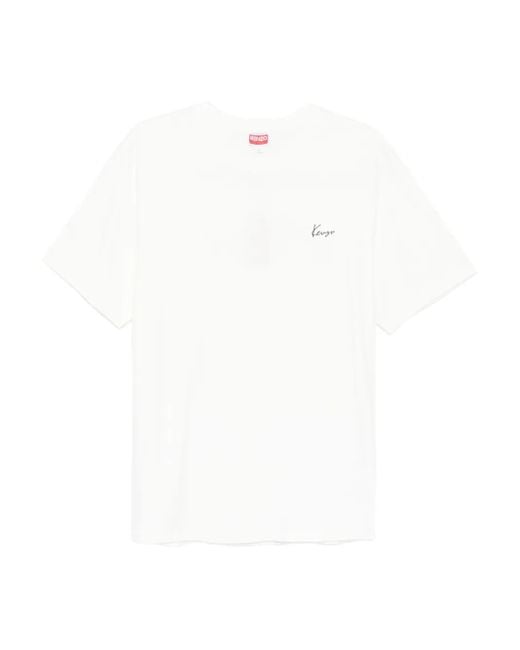 KENZO White Gots Archive Bouquet Print Cotton T-Shirt for men