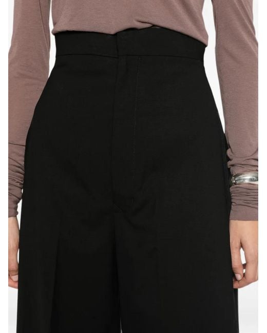 Rick Owens Black Wide-Leg Trousers