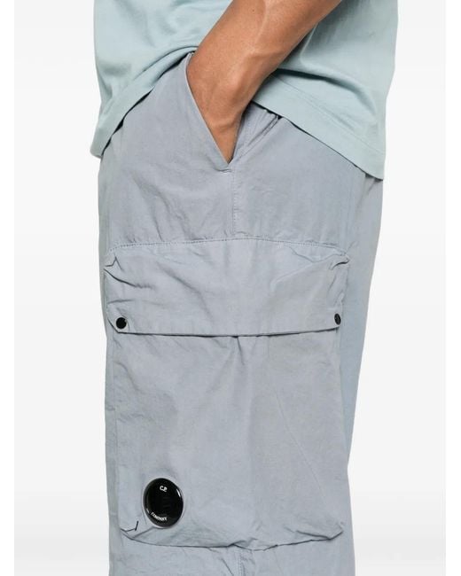 C P Company Blue Cargo Pocket Shorts for men