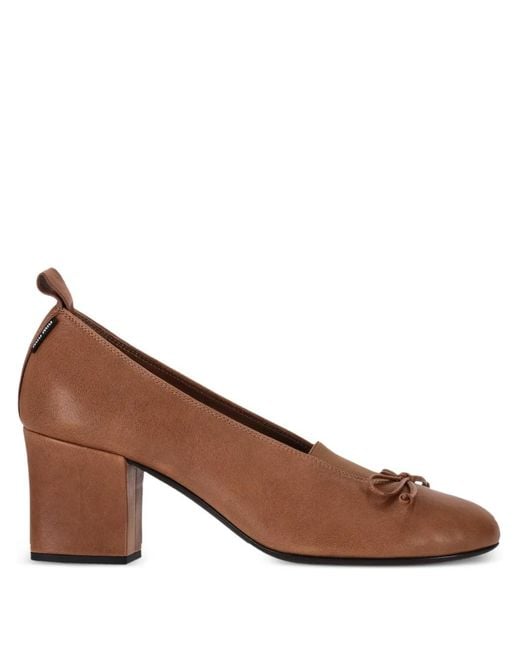 Miu Miu Brown Élan Bow-Detail Pumps