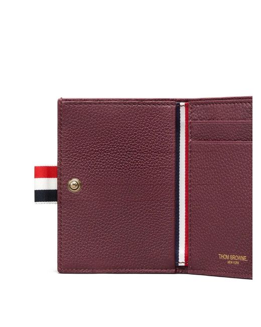 Thom Browne Purple Pebble-Grain Trifold Wallet