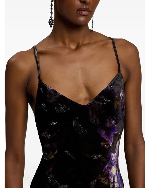 Ralph Lauren Black Floral-Print Dress