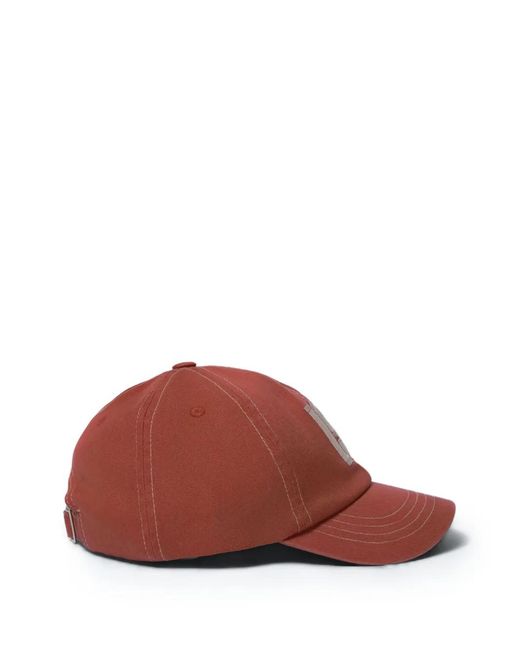 ACHM Brown Slogan-Appliqué Baseball Cap for men