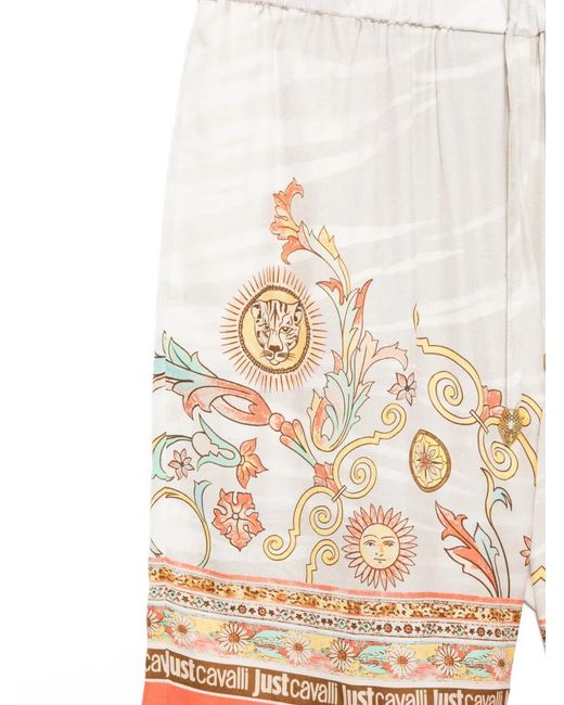 Just Cavalli White Drawstring Shorts