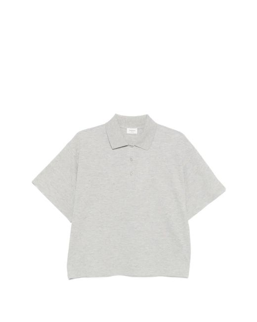 Saint Laurent White Buttoned Polo Shirt