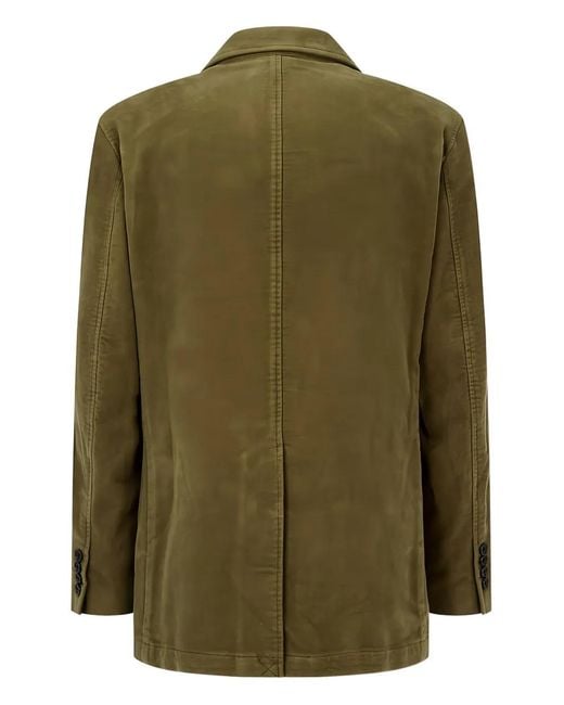 MAN ON THE BOON. Green Patch-Pocket Jacket for men
