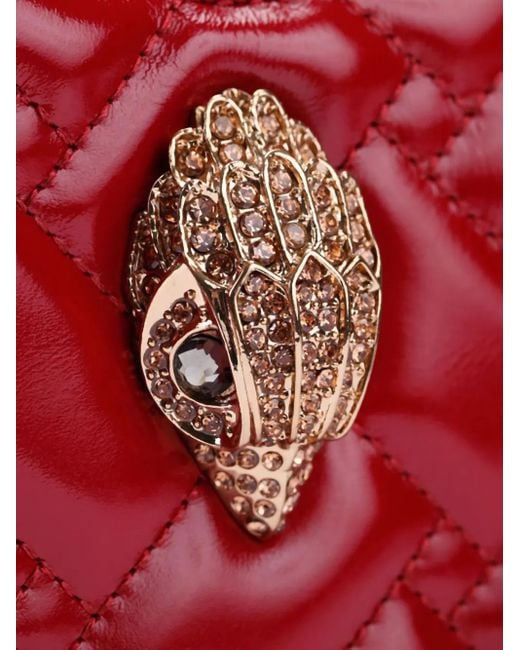 Kurt Geiger Red Quilted Embellished Cross Body Bag