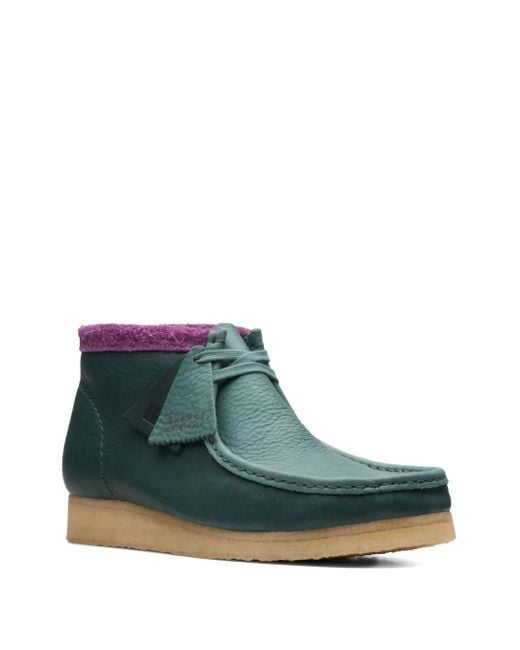 Clarks Green Panelled Desert Boots for men