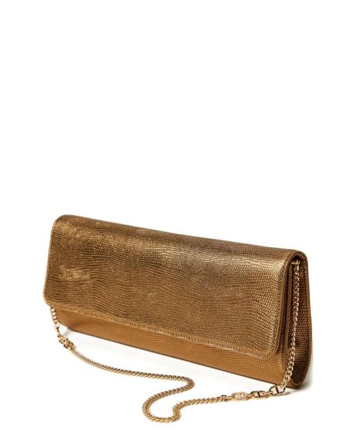 Twinset Brown Snakeskin-Effect Chain Shoulder Bag