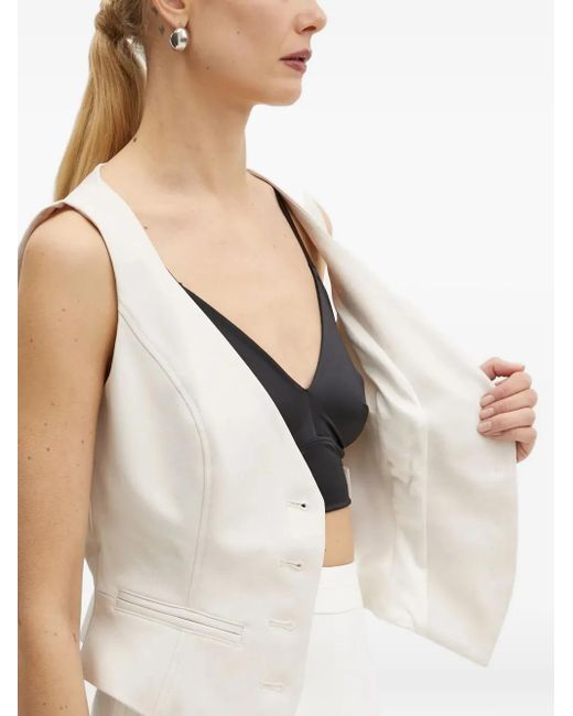 Guess White Geknöpftes Top