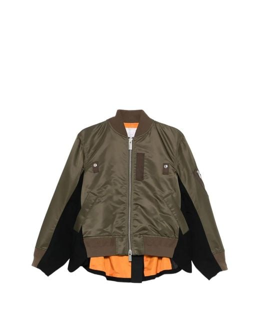 Sacai Green Zip-Up Jacket