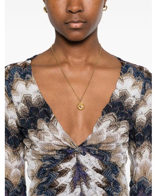 Missoni White Chevron Twisted Dress