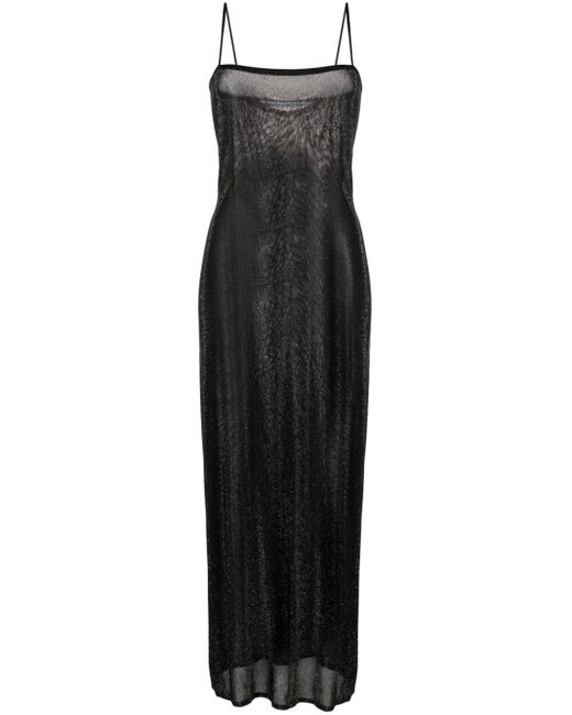Alexander Wang Black Camisole-Kleid mit Hotfix-Perlen