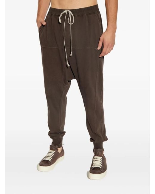 Rick Owens Brown Drawstring Cuffed Trousers for men