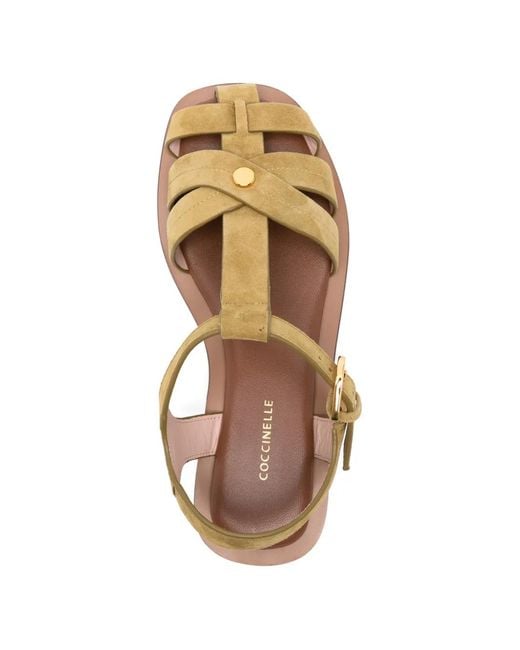Coccinelle Metallic Suede Sandals