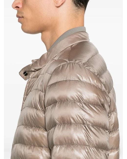 Herno Brown Quilted Jacket for men