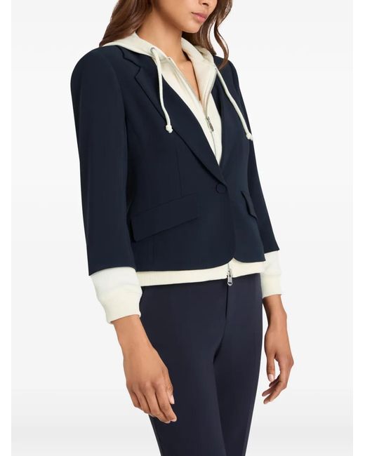 Cinq À Sept Blue Zip Up Le Petit Khloe Hooded Jacket