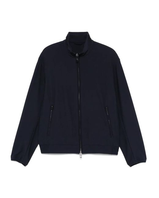 Emporio Armani Blue Fine-Ribbed Jacket for men