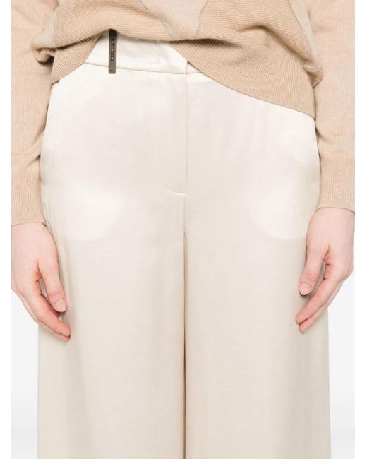Peserico Broek Met Wijde Pijpen in het White