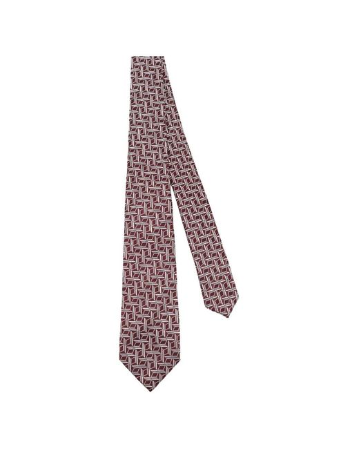 Kiton Purple Geometric-Pattern Tie for men