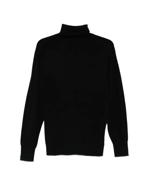 Totême Black Roll-Neck Wool Sweater