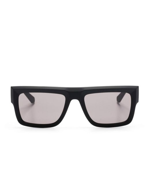 Calvin Klein Black Rectangle-frame Matte Sunglasses for men