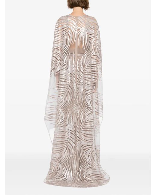Elie Saab チュール ロングドレス Natural