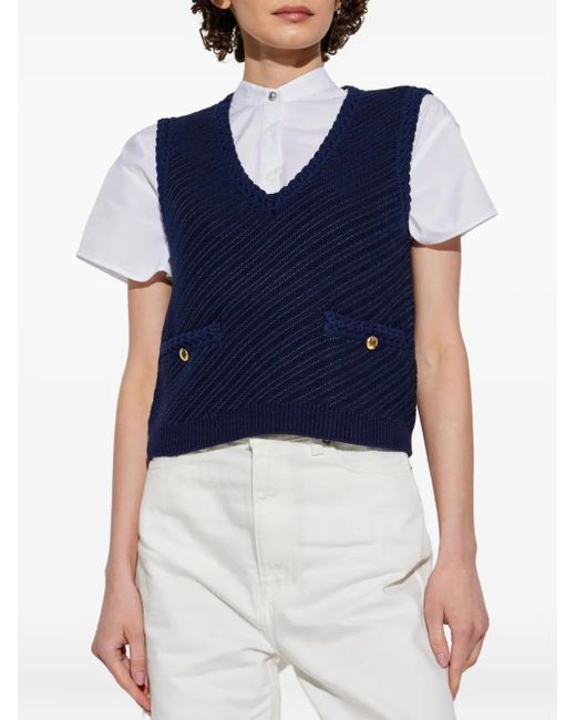 Rag & Bone Blue Knitted Vest