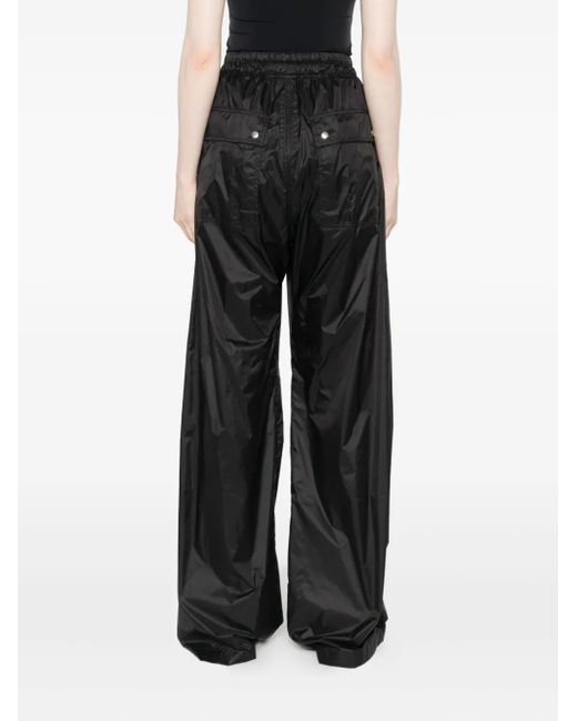 Rick Owens Black Drawstring-Pocket Palazzo Pants